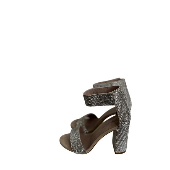 Jeffrey Campbell Kassidy Heels Sparkle Crystals Silver Party Glam NYE Sz 6 - Picture 3 of 7
